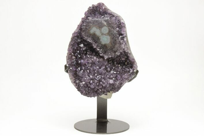 Sparkling, Amethyst Geode Section on Metal Stand #209226